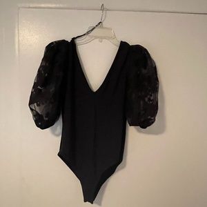 Zara Bodysuit with Puff Sleeves